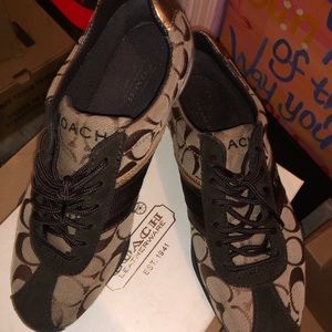 Coach Sneakers (Brown & Gold)